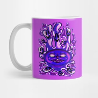 the blue clown with a fake smile Mug